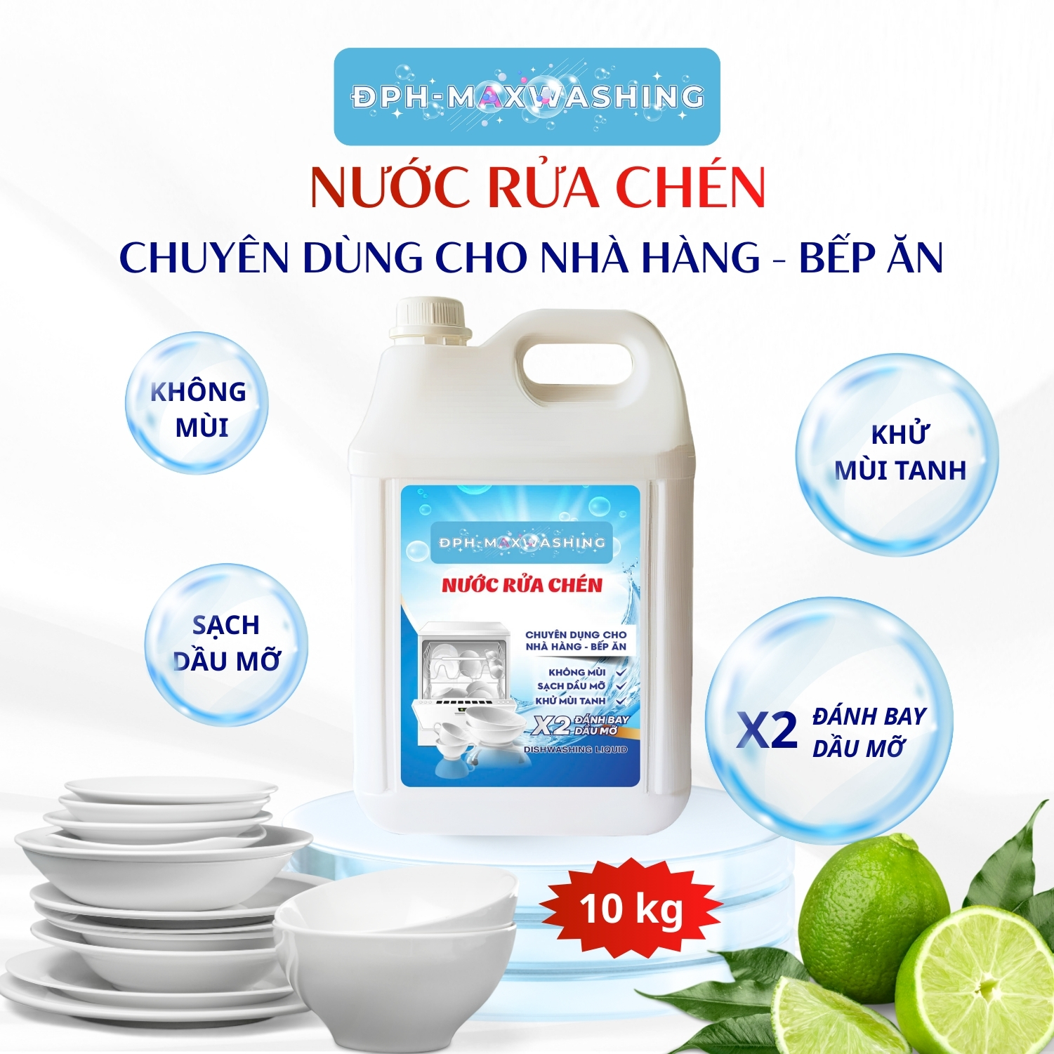 Nước rửa chén ĐPH – MAXWASHING hương chanh dành cho nhà hàng bếp ăn Nước rửa chén ĐPH – MAXWASHING hương chanh dành cho nhà hàng bếp ăn